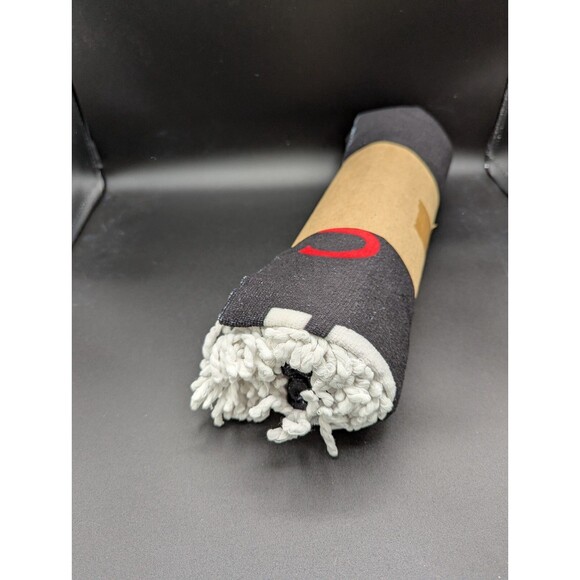 Swatch Swiss Made Black Round Towel With Fringe Swag Gift New - Picture 6 of 6